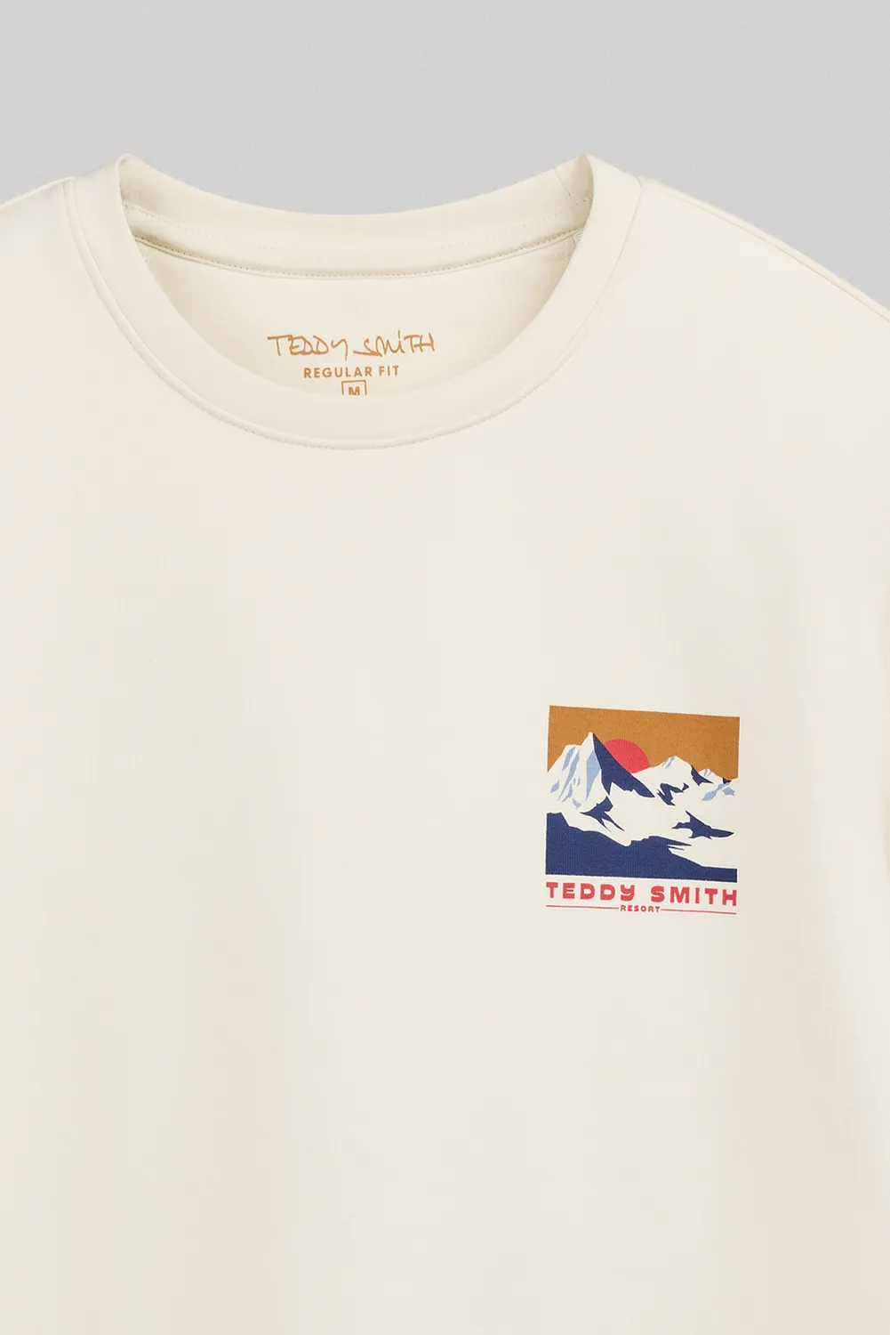 Teddy Smith S-Mountain RC felpa uomo cream girocollo