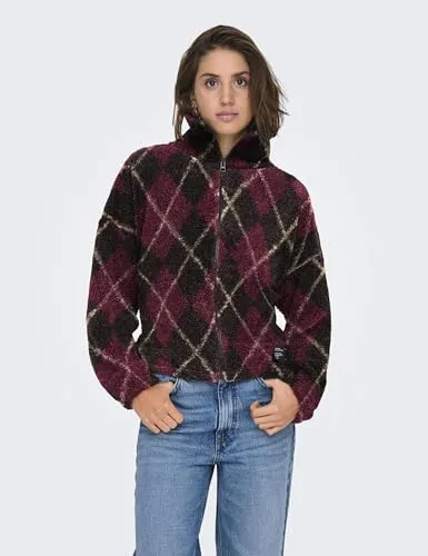 ONLY ONLLine Life L/S Zip Teddy Swt Felpa S