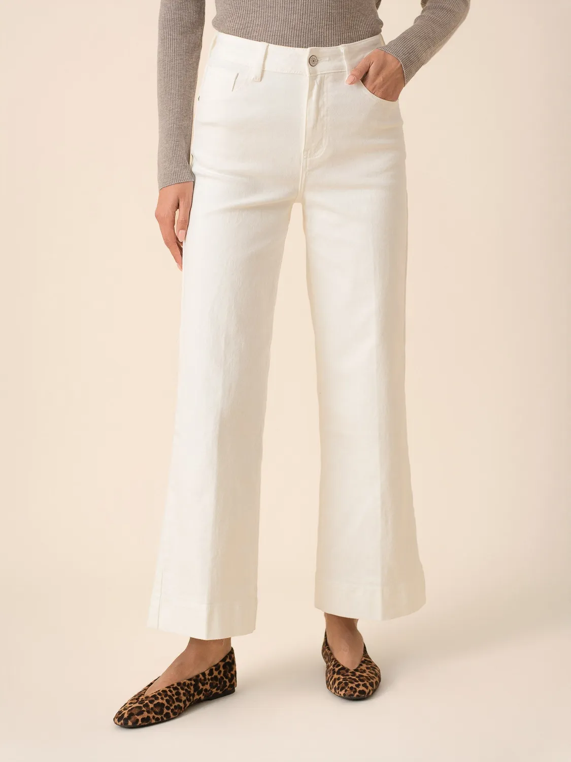 Oraije Vienna jeans wide bianco regular