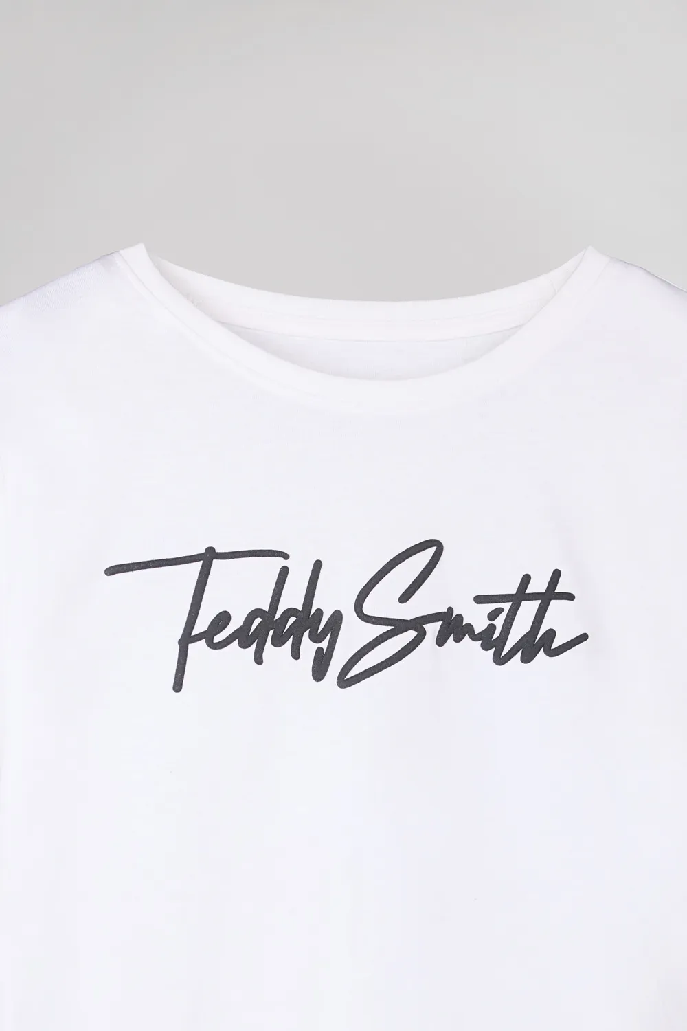 Teddy Smith T-Evan MC JR T-Shirt Bianco Cotone Ragazzo
