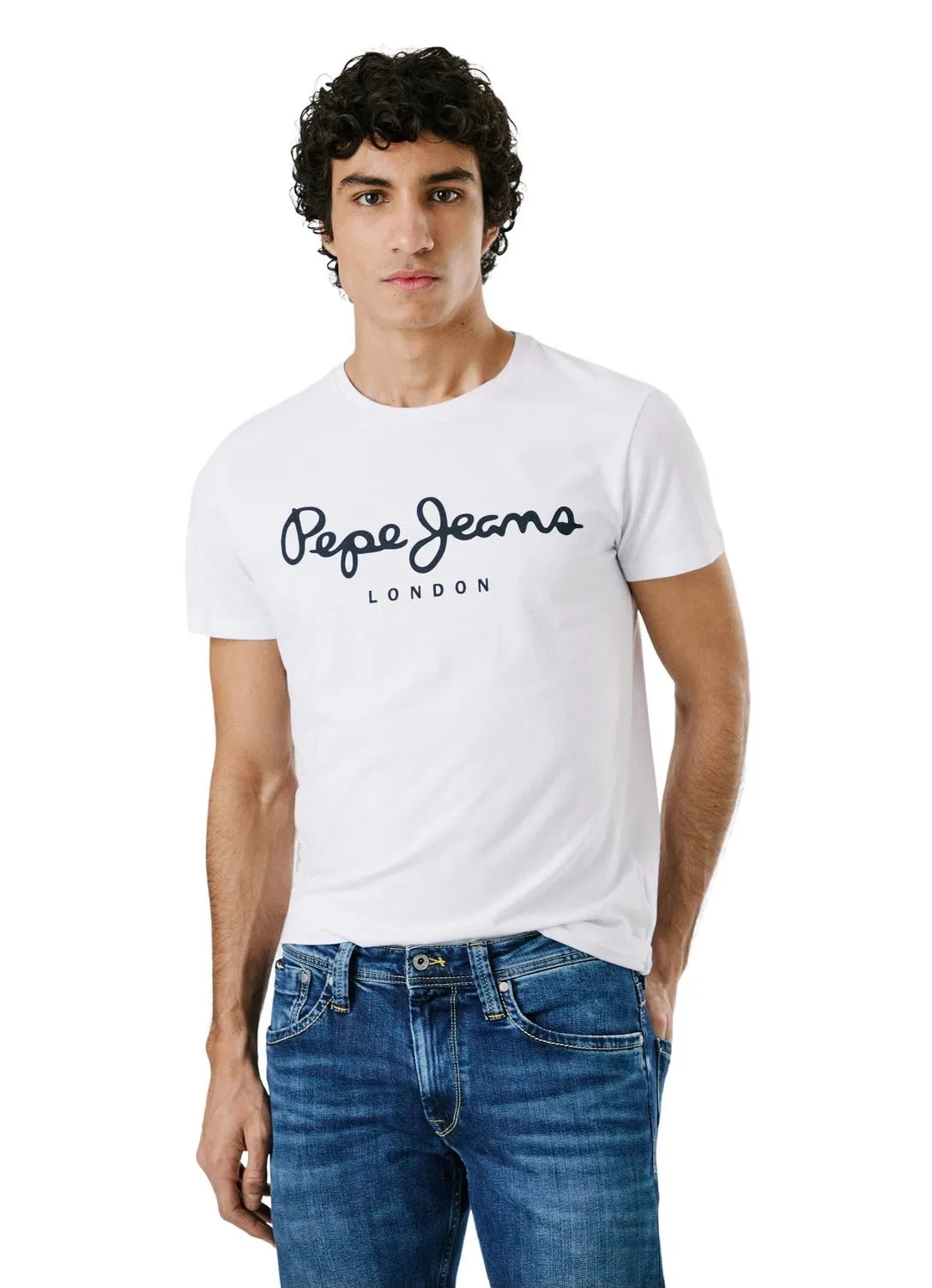 Pepe Jeans Original maglietta uomo slim XS navy stretch