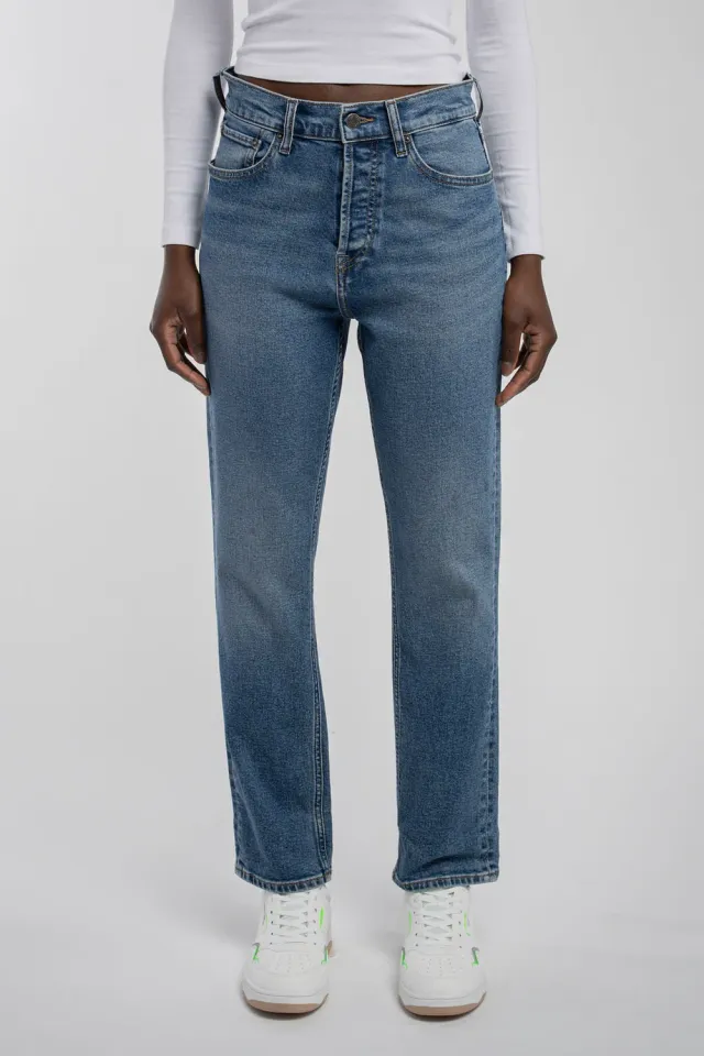 Teddy Smith P-Ginger Straight jeans dritti vintage indigo donna
