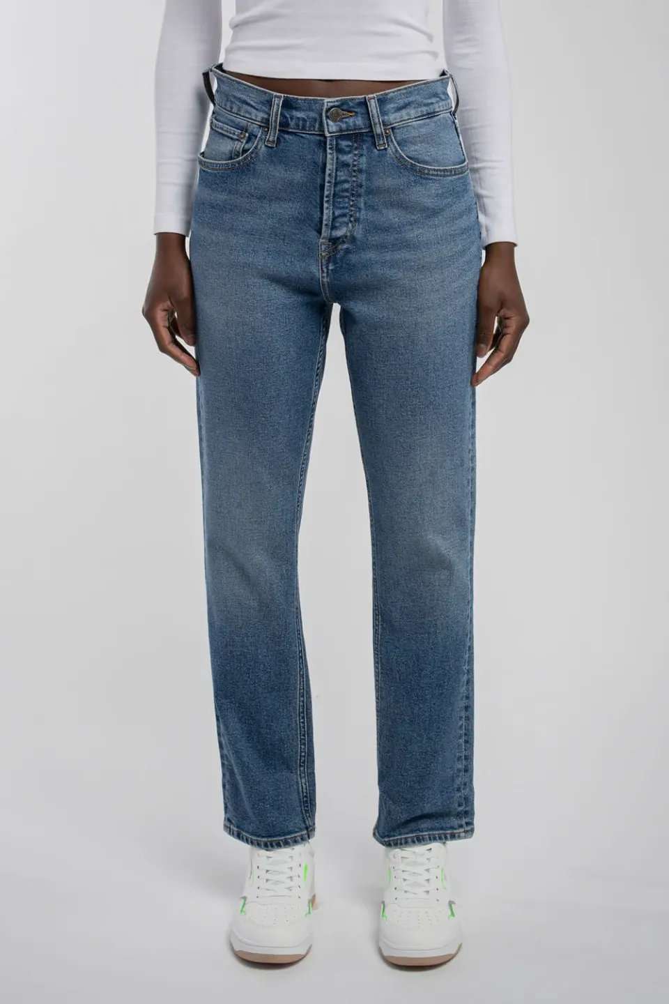Teddy Smith P-Ginger Straight jeans dritti vintage indigo donna