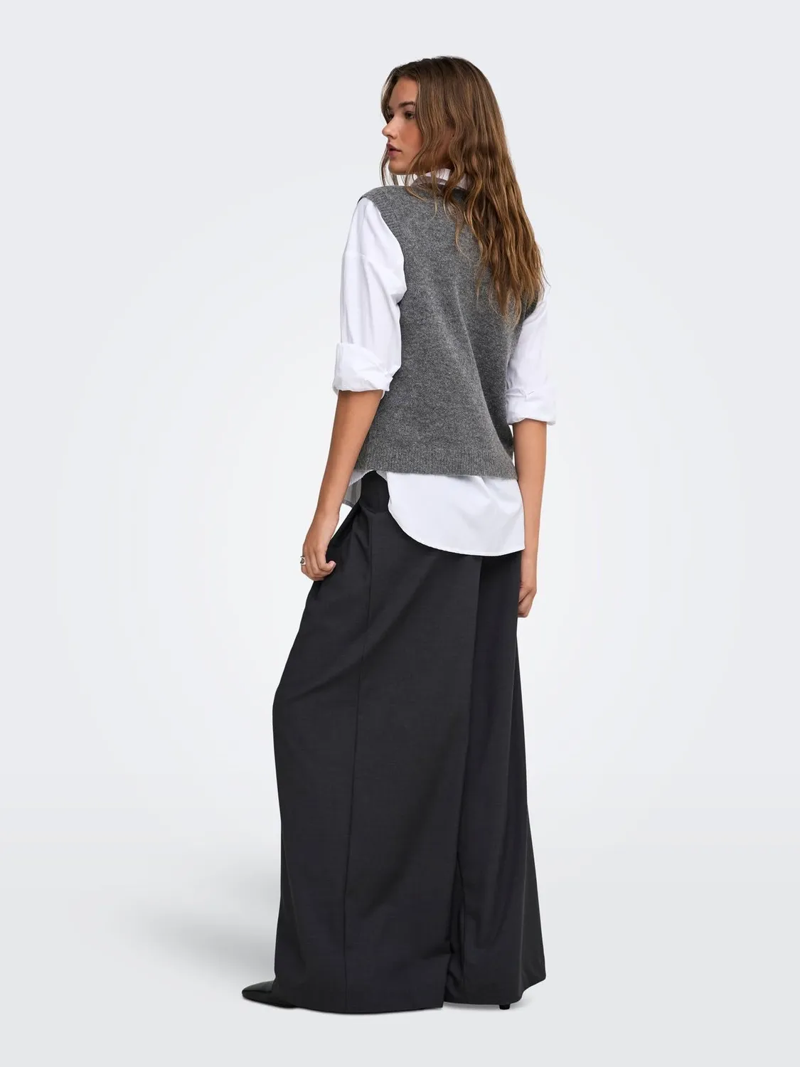 ONLY ONLOLIVIA gilet smanicato grigio XL