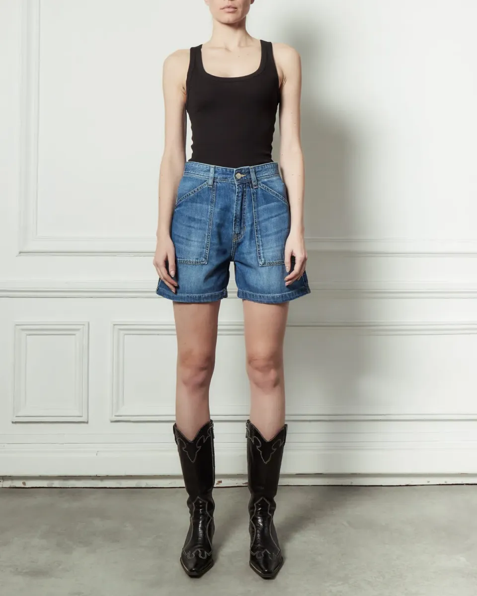 Acquaverde Mary shorts cargo Worn vita alta