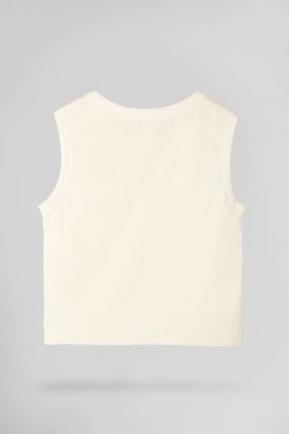 Teddy Smith T-Noisette Top Donna Bianco Jacquard