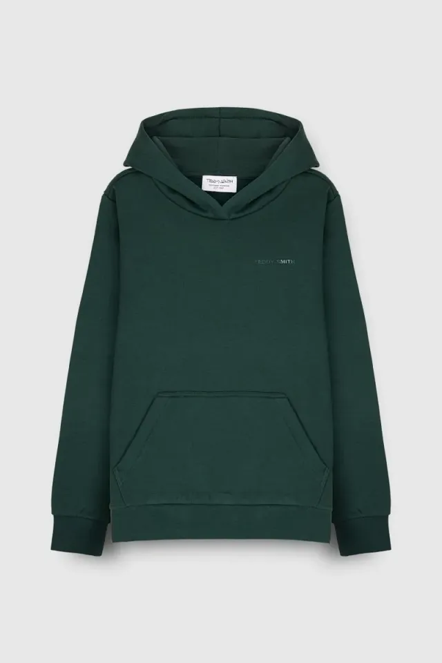 Teddy Smith S-Nark Hoody JR felpa verde ragazzo