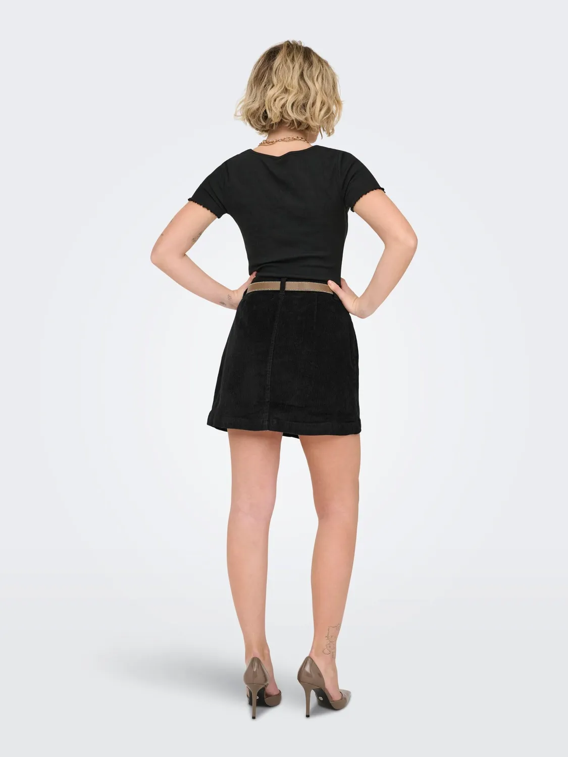 ONLY ONLAMAZING Gonna Cotone Donna Corta Bottoni