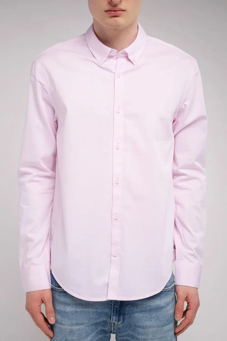 Teddy Smith C-Volt 2 camicia uomo rosa twill cotone