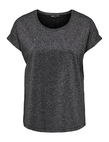 ONLY Onlmoster top jersey glitter manica corta XL