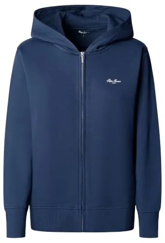 Pepe Jeans Center Logo Zip felpa donna nero zip S-M-XL