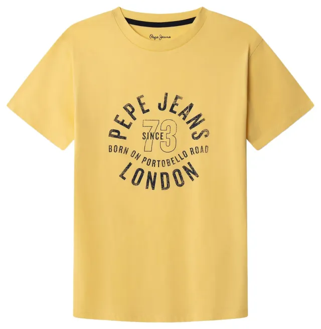 Pepe Jeans Newman T-Shirt Bambino Blu Chiaro Maniche Corte