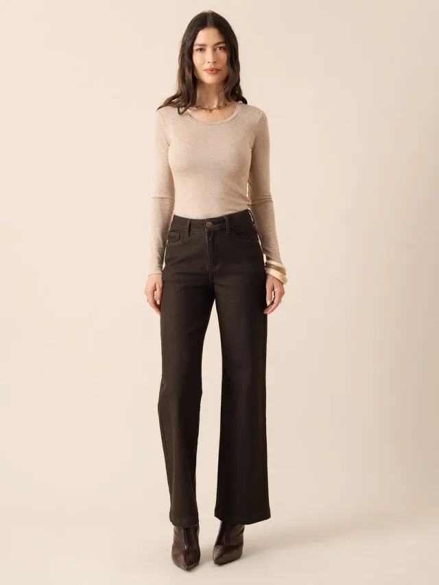 Oraije Mona jeans straight marrone