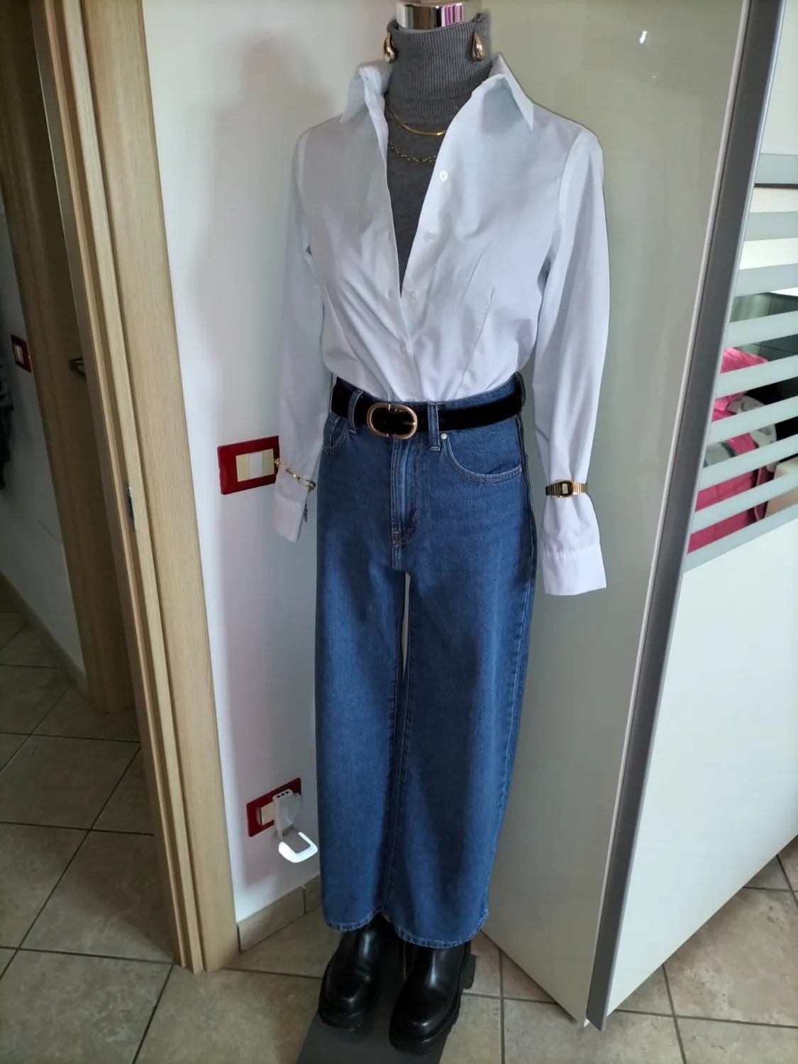 ONLY Onlhope Wide Leg jeans donna vita alta