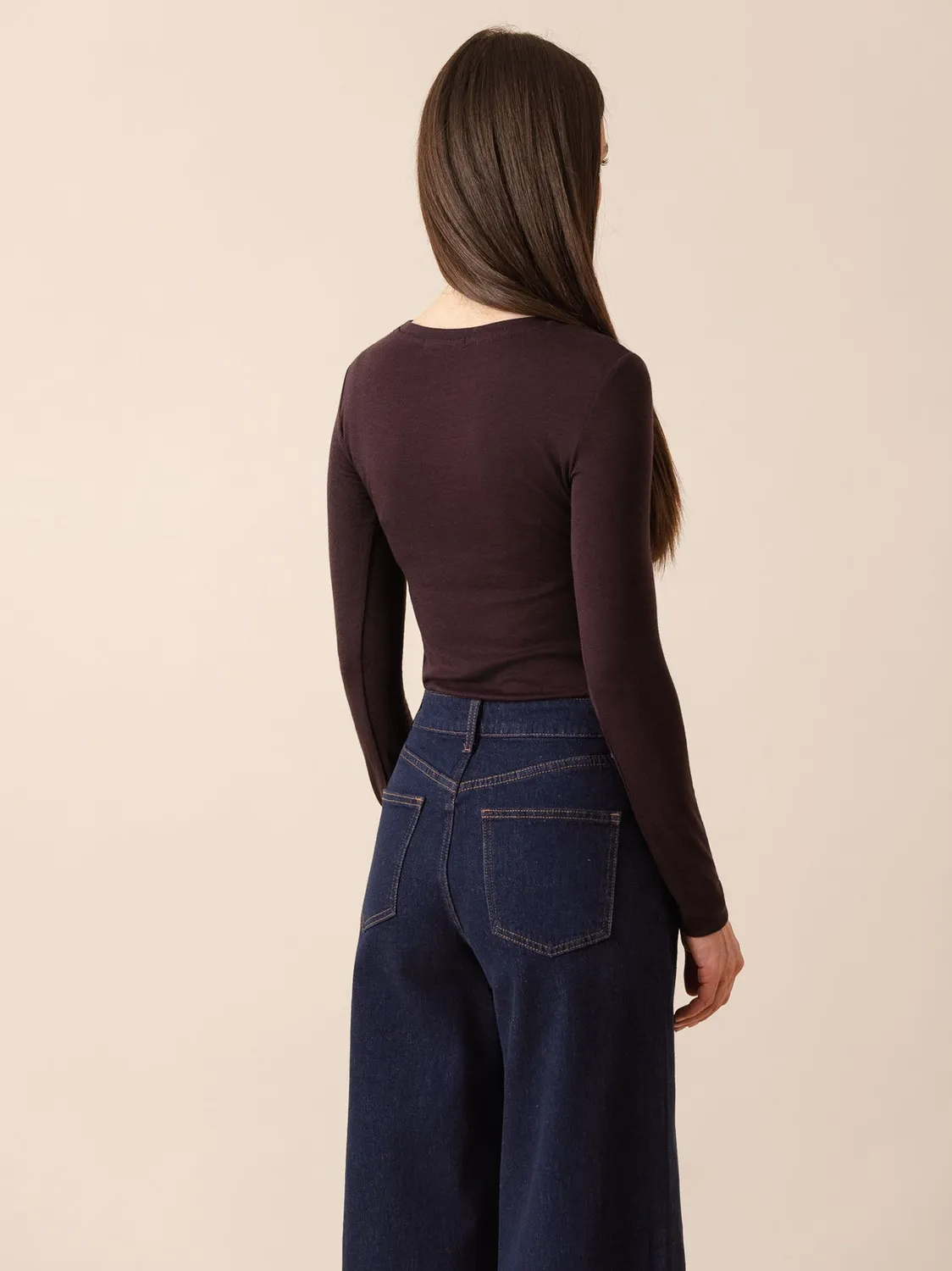 Oraije Coralie t-shirt lyocell melanzana