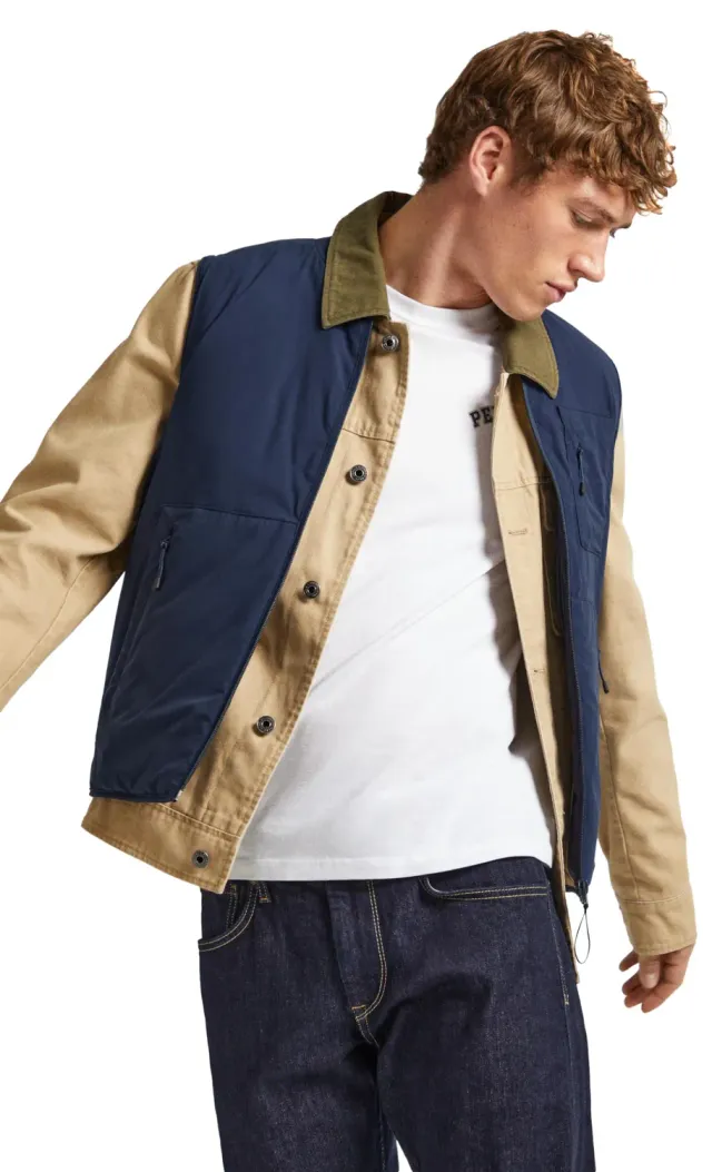 Pepe Jeans Voswell Gilet Uomo Elasticizzato con Zip