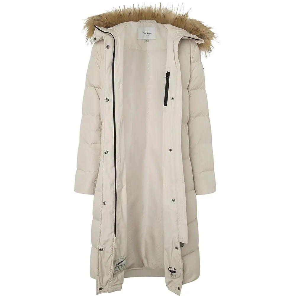 Pepe Jeans Bella Piumino donna lungo cappuccio piuma