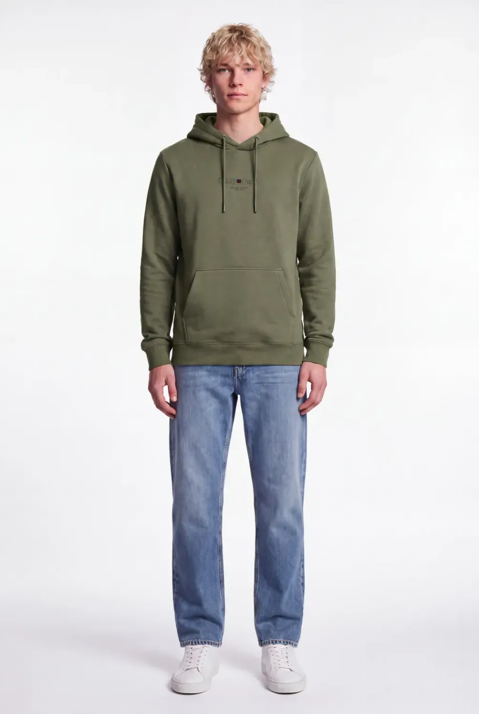 Teddy Smith S-Jim Hoody Felpa Uomo Dusty Kaki Cappuccio