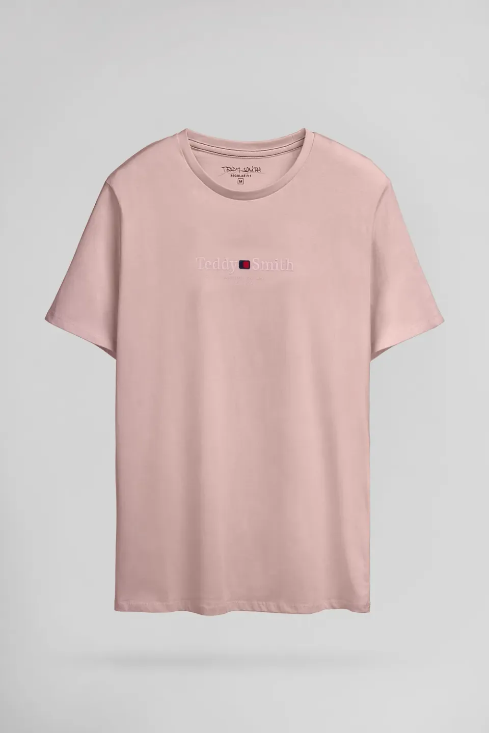 Teddy Smith T-Jim T-Shirt Rosa 100% Cotone Logo