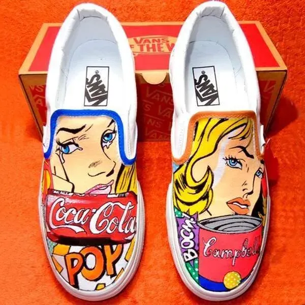 Vans Slip-On Pop Art scarpe dipinte a mano