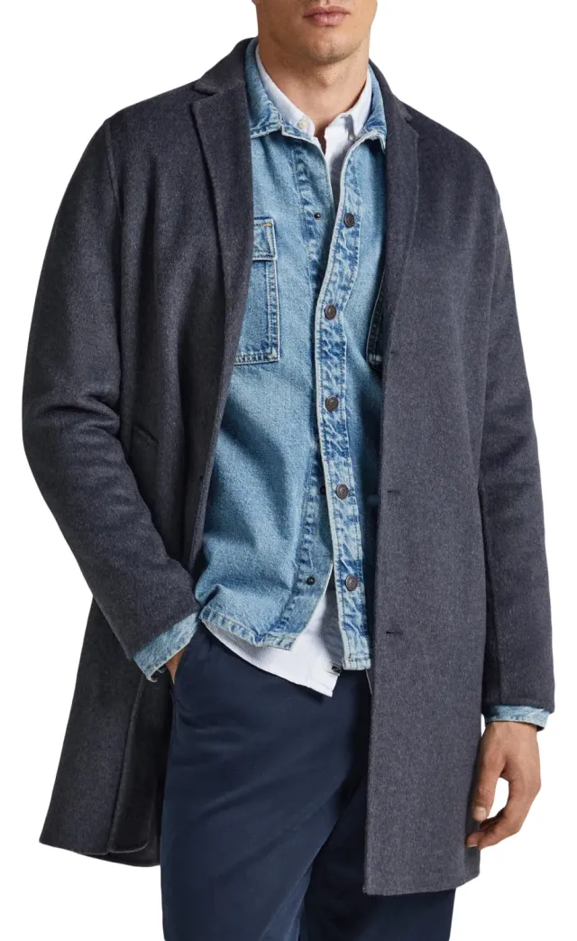 Pepe Jeans Brighton cappotto uomo L lana 3 bottoni