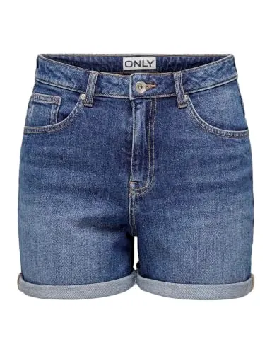Only Onljosephine Shorts Jeans Donna Vita Alta Regular Fit