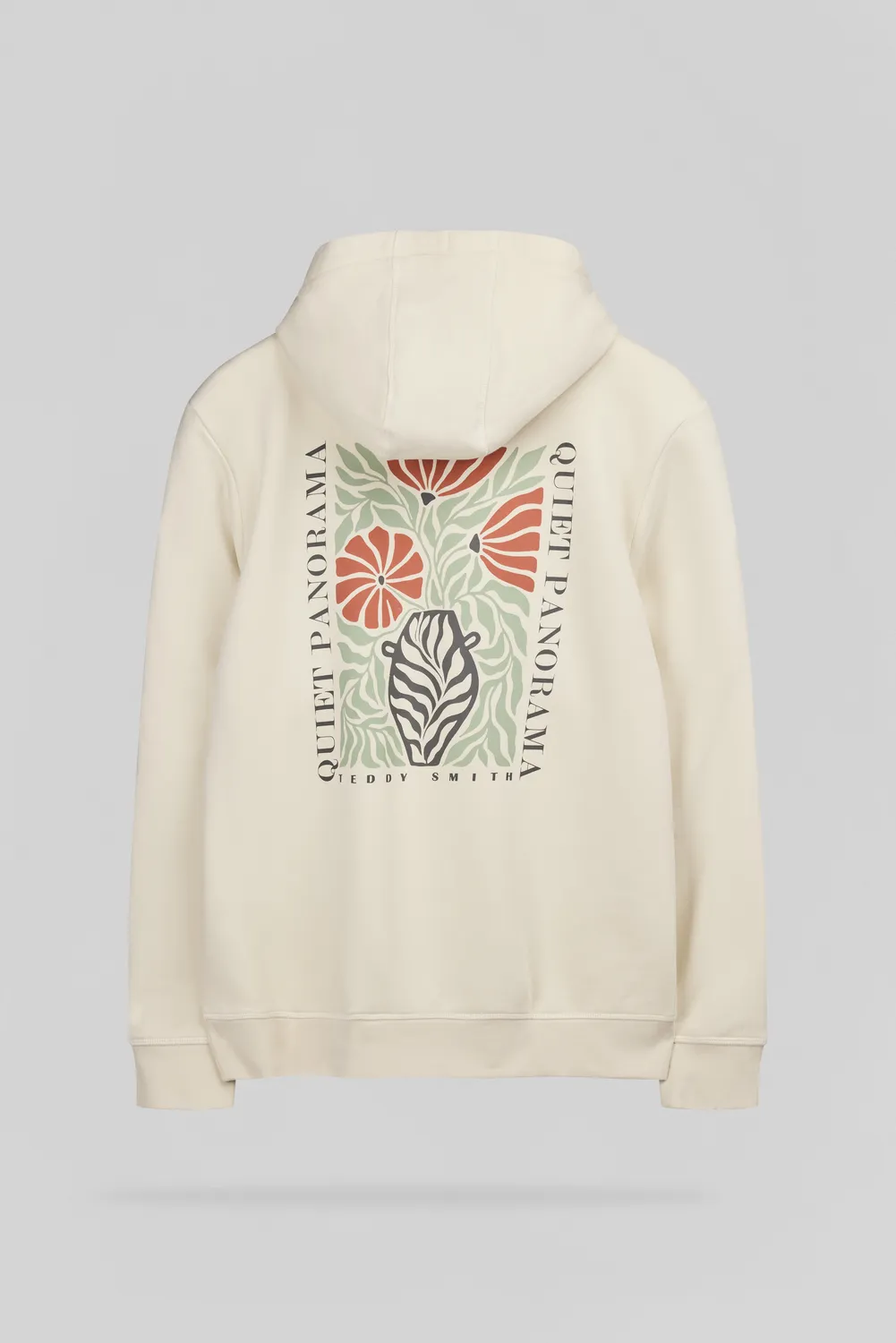 Teddy Smith S-Panorama Hood felpa cappuccio crema garzata