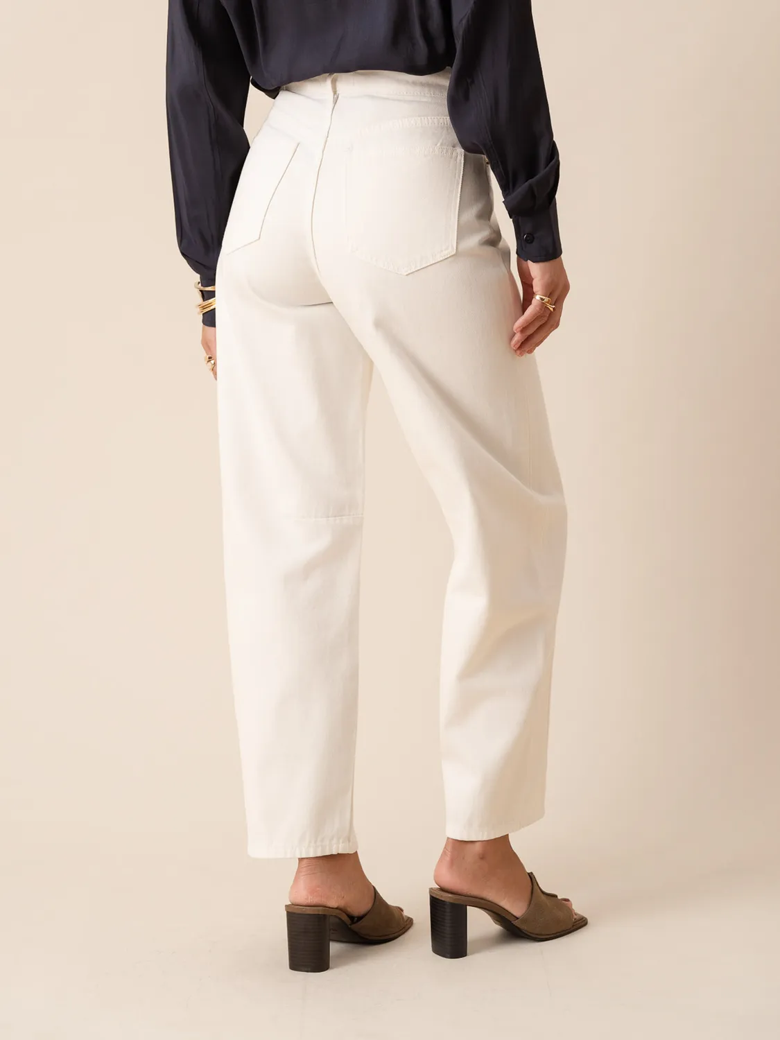 Oraije Brandy Jeans Balloon Bianco