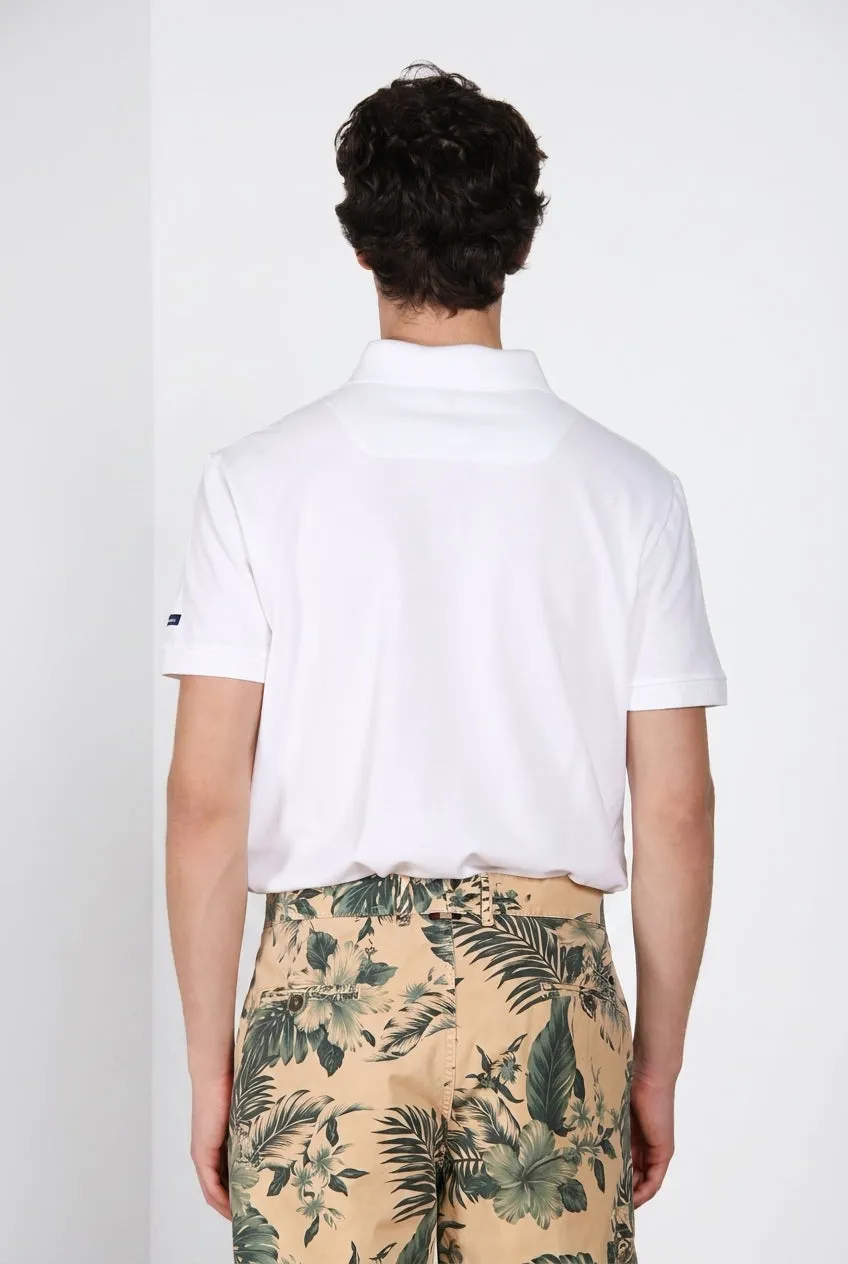 Mason's Leopardi polo uomo bianca piquet cotone