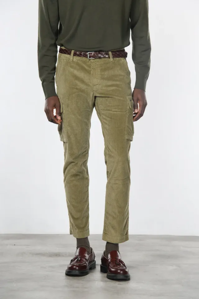 Mason's Chile cargo uomo verde salvia velluto slim