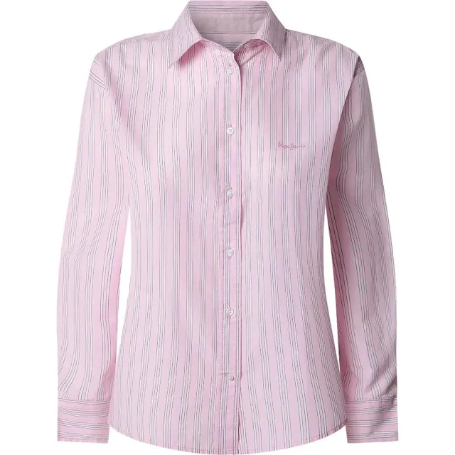 Pepe Jeans Clever Camicia Donna Blu Acciaio Cotone