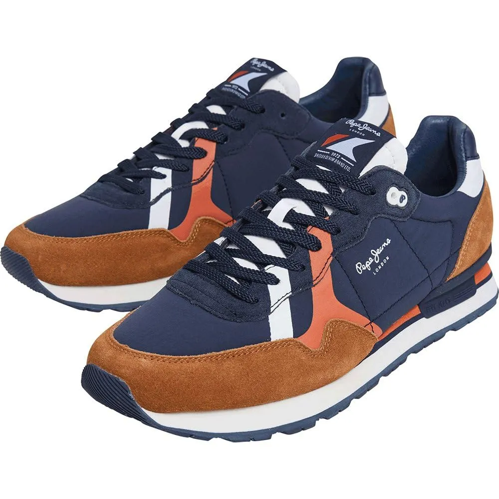 Pepe Jeans Brit Road sneakers uomo bianche pelle