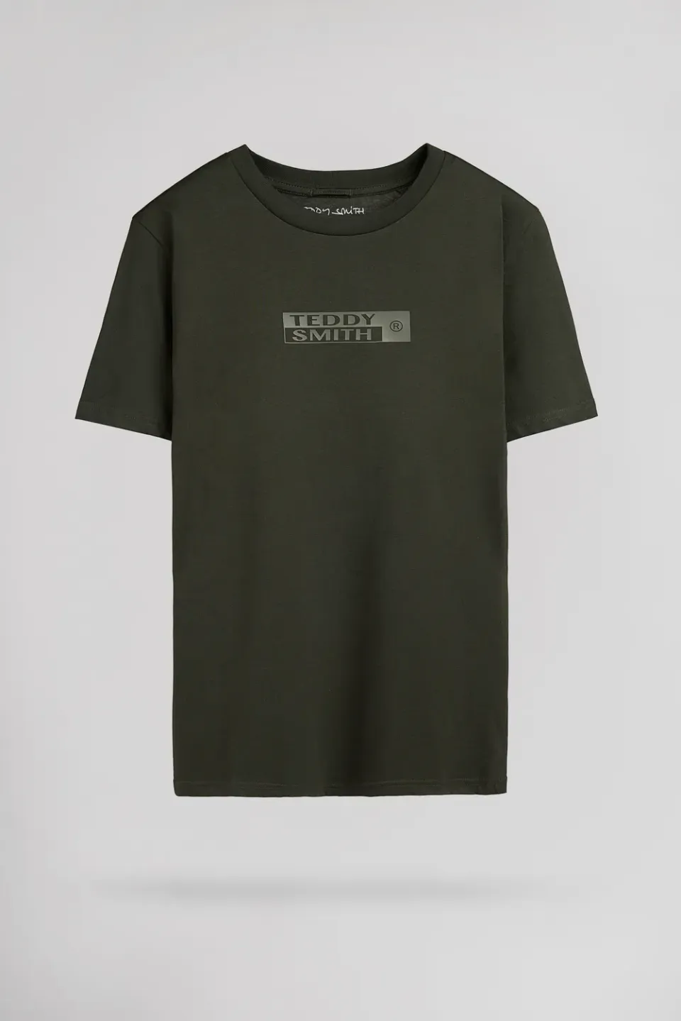 Teddy Smith T-John MC T-Shirt Uomo Kaki Cotone