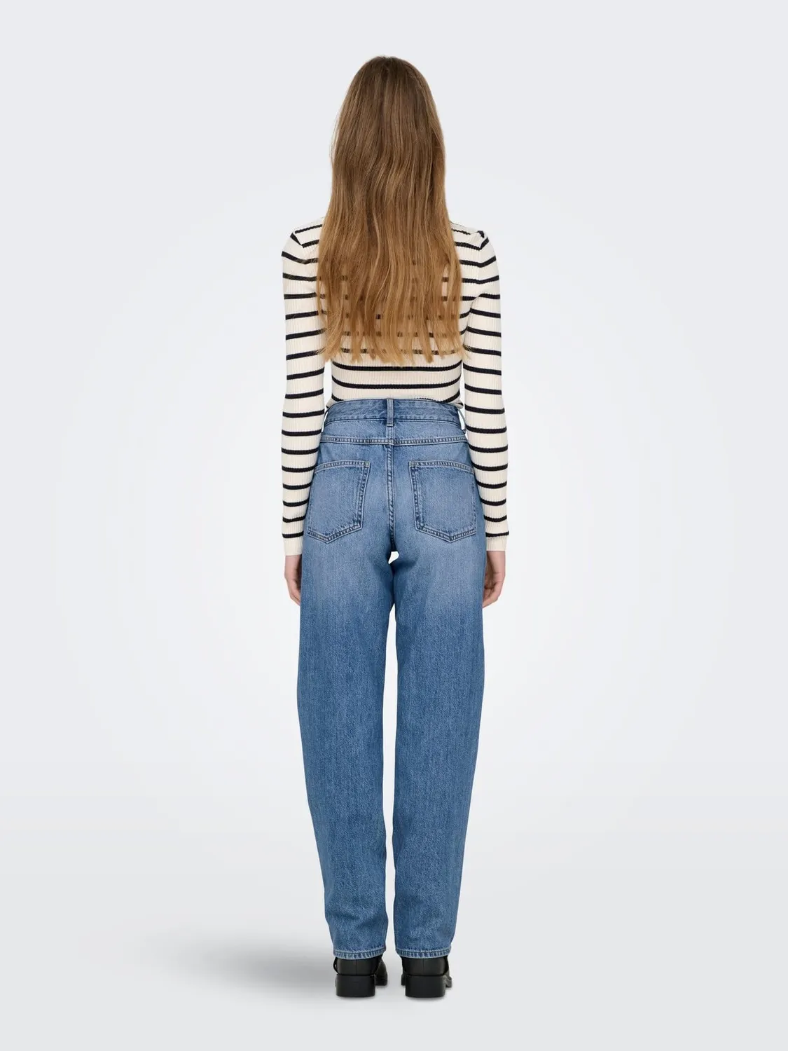 Only Onllumi Mom Jeans Donna 34L Blu Denim Medio