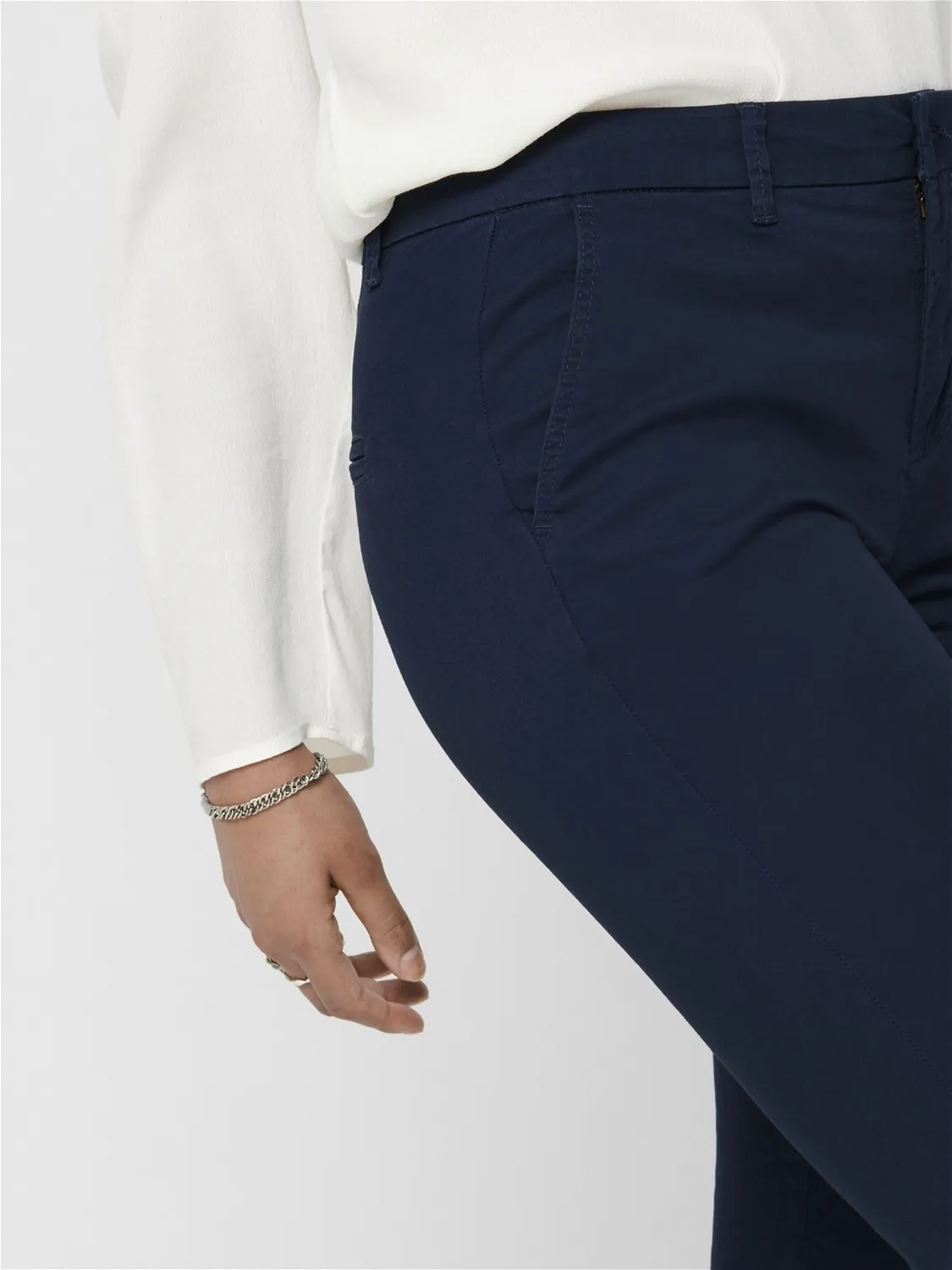 Only Onlparis Reg chino donna regular blu scuro