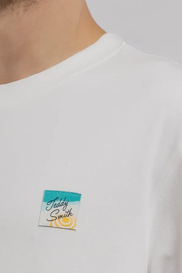 Teddy Smith T-Edric MC t-shirt girocollo bianco uomo