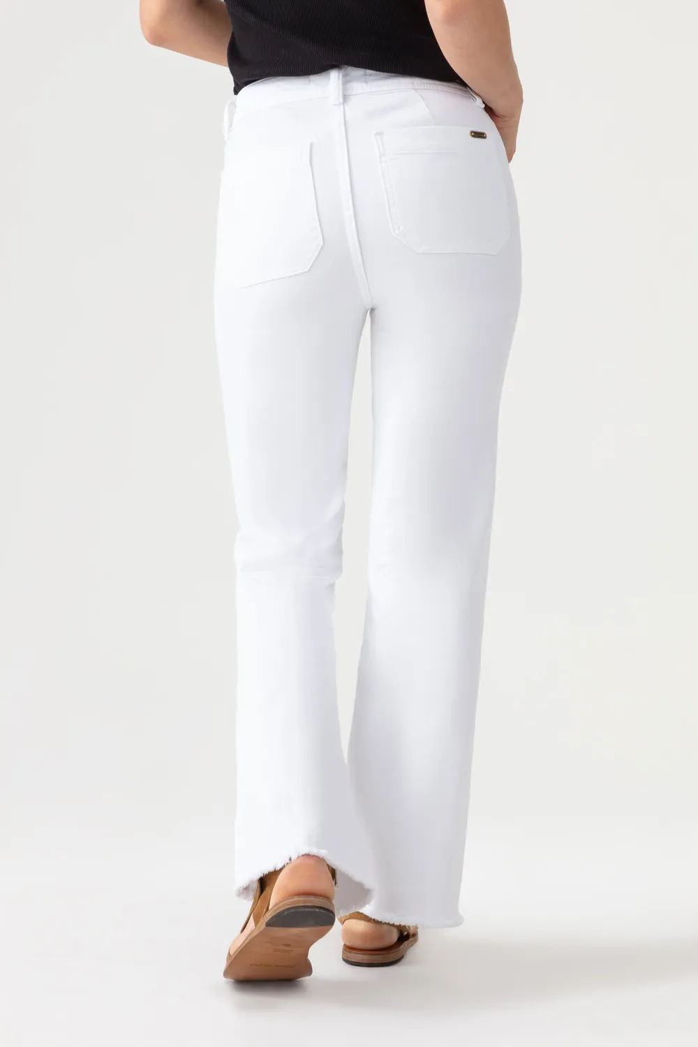 Acquaverde Carlotta pantaloni cropped White stretch