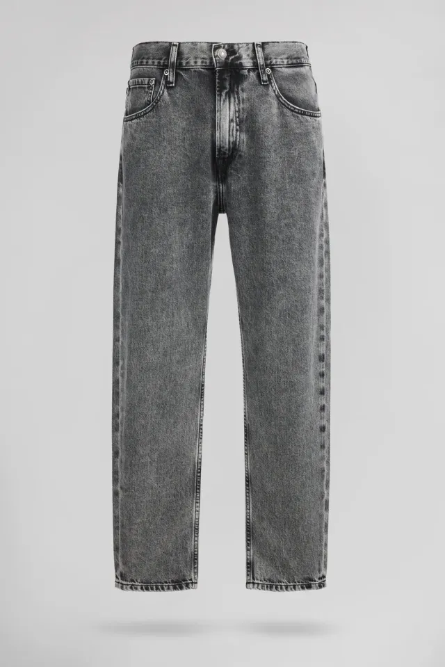 Teddy Smith Dad Cropped jeans relaxed grigio 67 cm