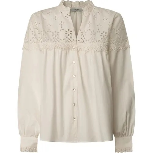 Pepe Jeans Bernadette camicia donna XS bianca pizzo