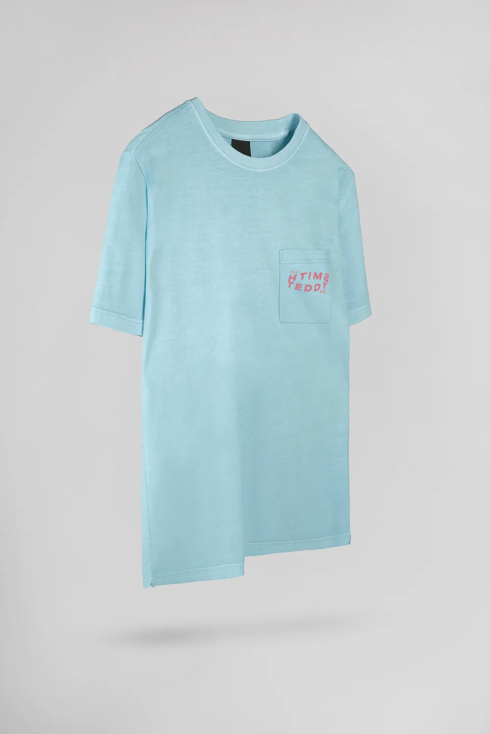 Teddy Smith T-Squad MC t-shirt larga blu lagon delavé