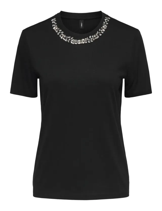 ONLY Onlparker top donna L nero manica corta
