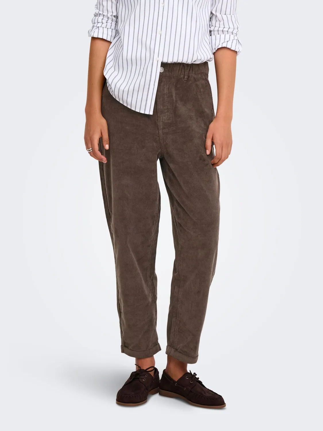 ONLY Onlflora Cord Carrot Pantalone Donna XL/32L velluto