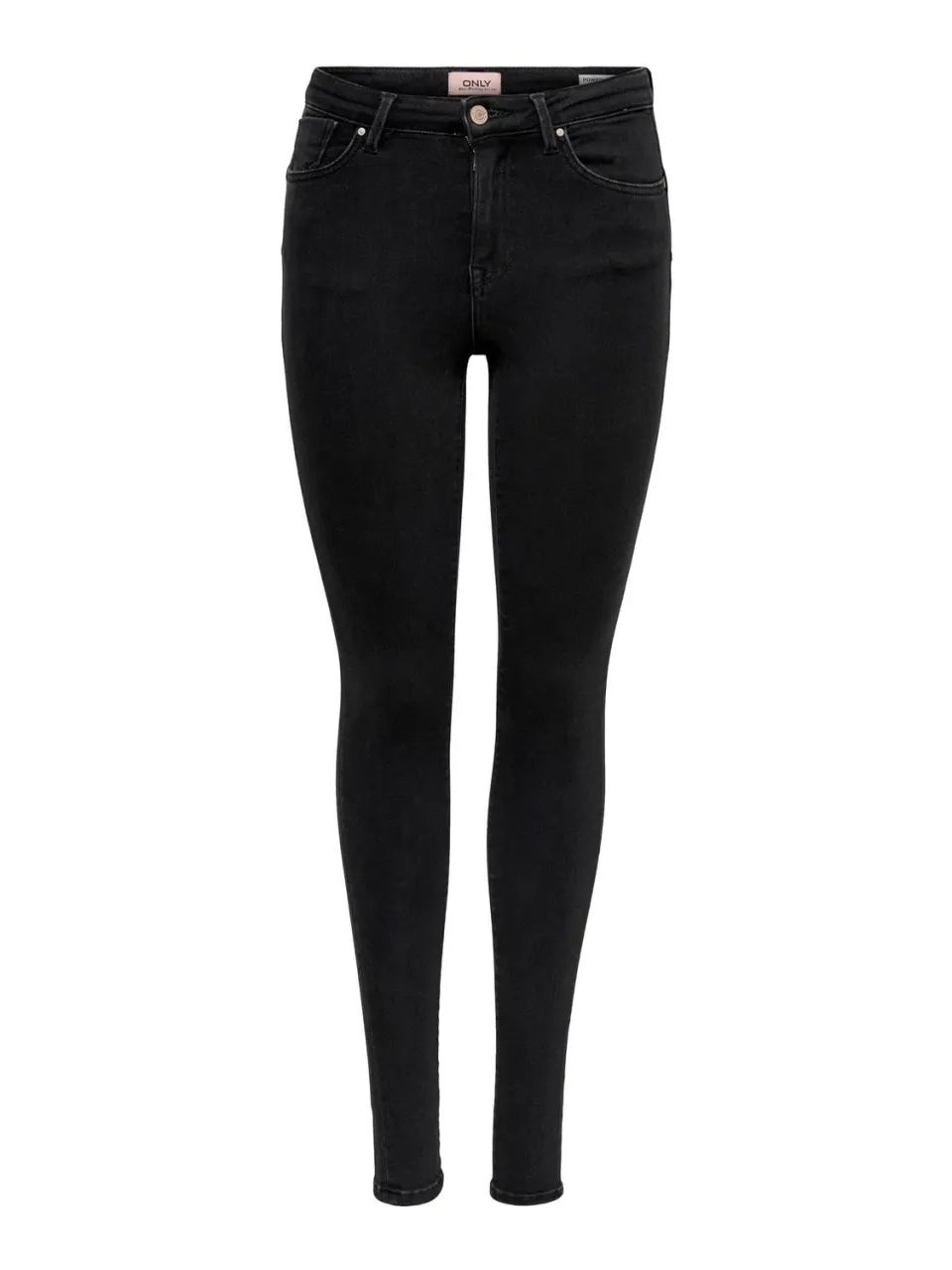 ONLY Onlpower Mid Push Up jeans donna L/32L nero