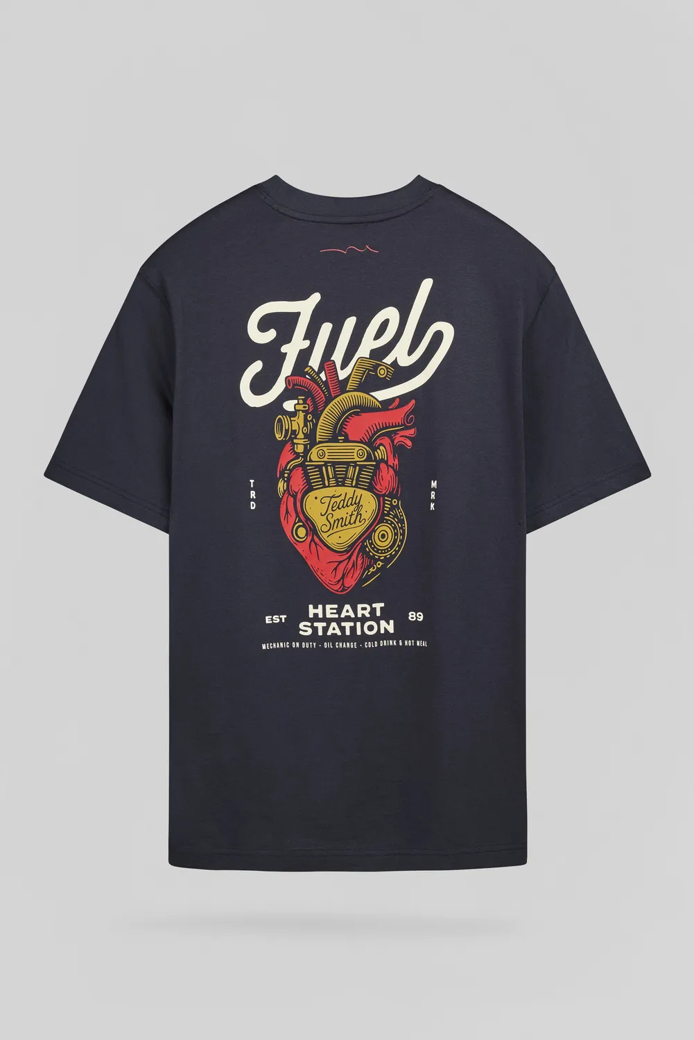 Teddy Smith T-Motorheat Dark Navy t-shirt loose fit uomo