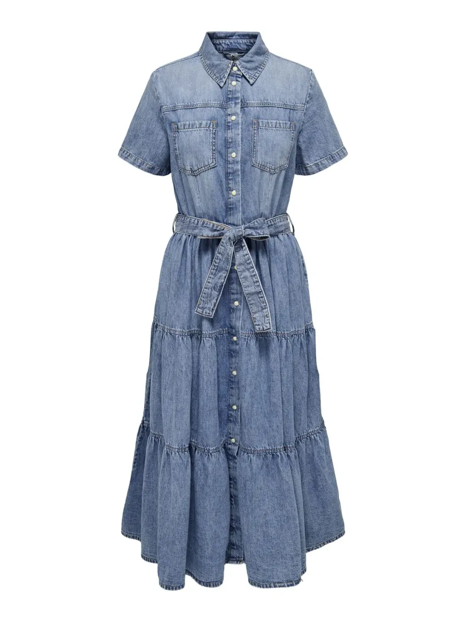 ONLY Onlaliyah Long abito denim camicia taglia S cintura