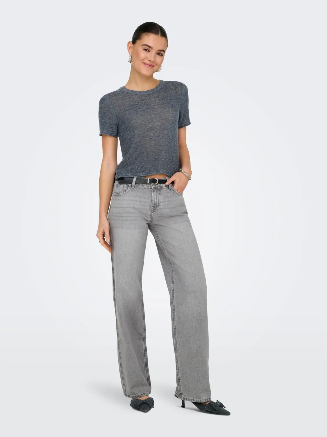 ONLY Onlbrenda Low Wide Cro117 jeans donna (M)W x 34L