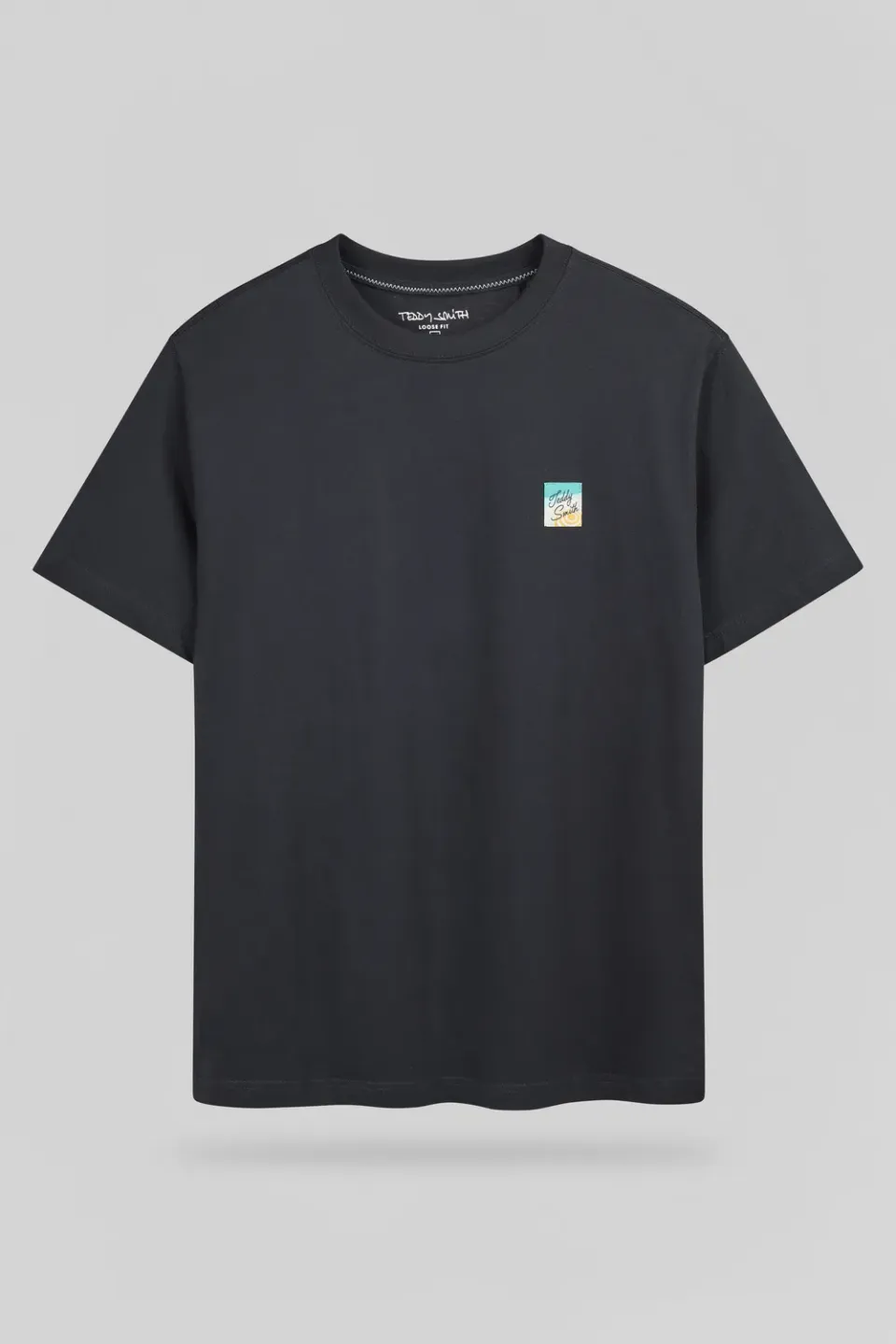 Teddy Smith T-Edric MC T-Shirt Uomo Blu Navy Cotone