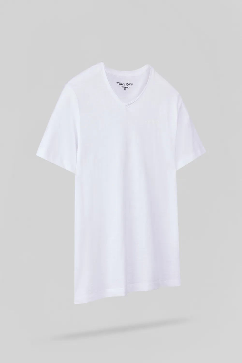 Teddy Smith T-Gildas MC t-shirt uomo bianco scollo V