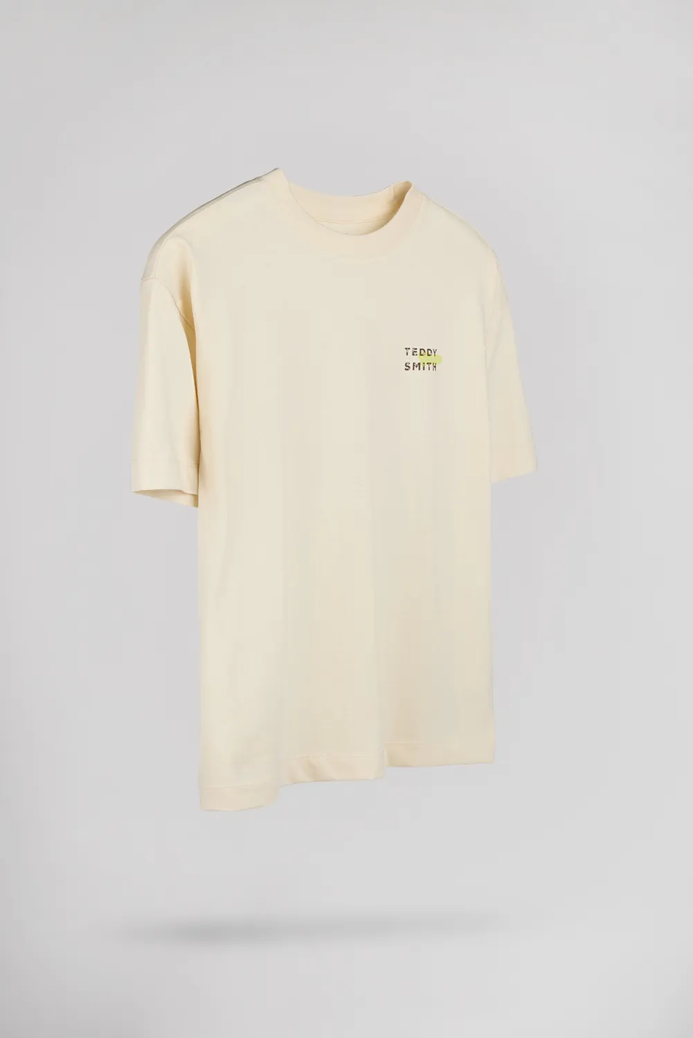 Teddy Smith T-Raymond t-shirt bambino cream cotone