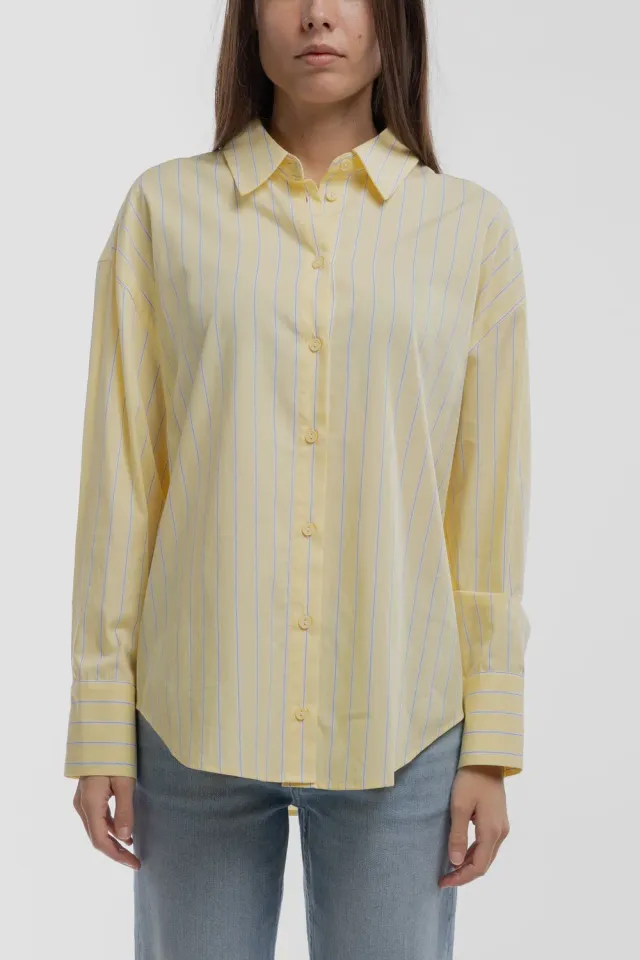 Teddy Smith C-Charlina Jaune Citron camicia oversize gialla